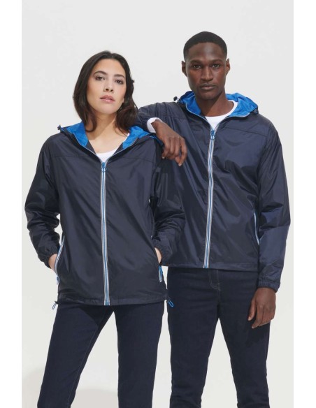 SOL-01171-Unisex Lined Windbreaker Skate Jacket 2